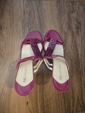 Anne Klein Purple Heel Sandals Women's Size 8.5M